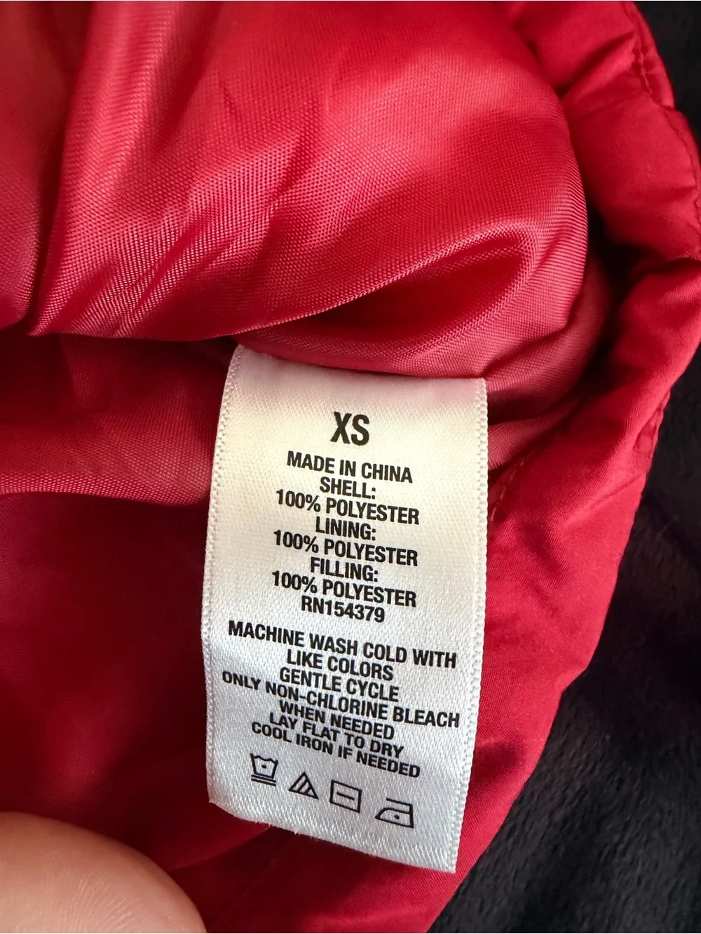 Aeropostale Red Colorblock Puffer Vest with Blue, Black & White Panels